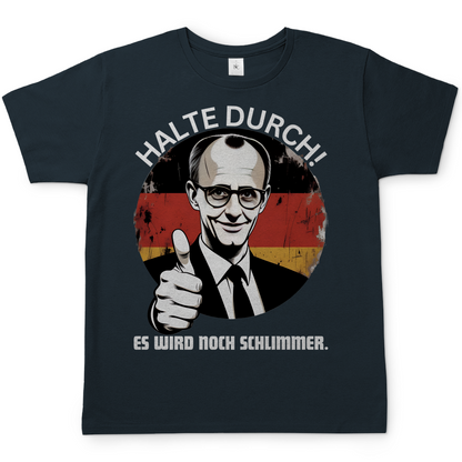 Halte durch! Es wird noch schlimmer - Herren T-Shirt Dark Grey Solid