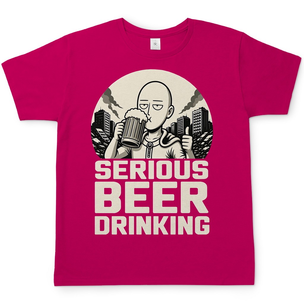Serious Beer Drinking One Punch Man Saitama Bier - Herren T-Shirt Sorbet