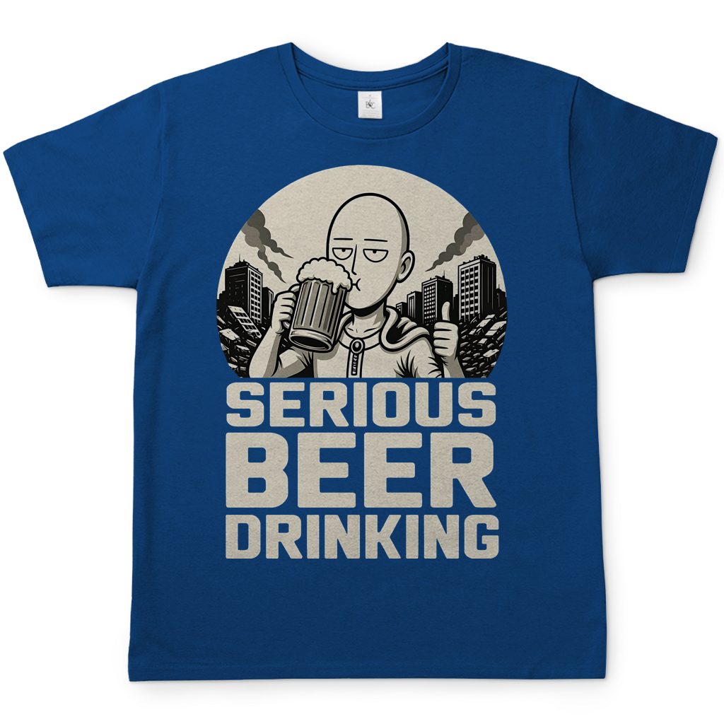 Serious Beer Drinking One Punch Man Saitama Bier - Herren T-Shirt Royal Blue