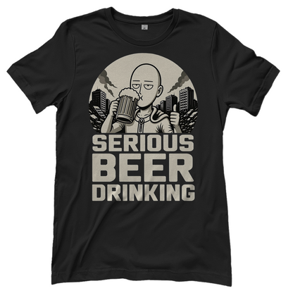 Serious Beer Drinking One Punch Man Saitama Bier - Damen T-Shirt Black