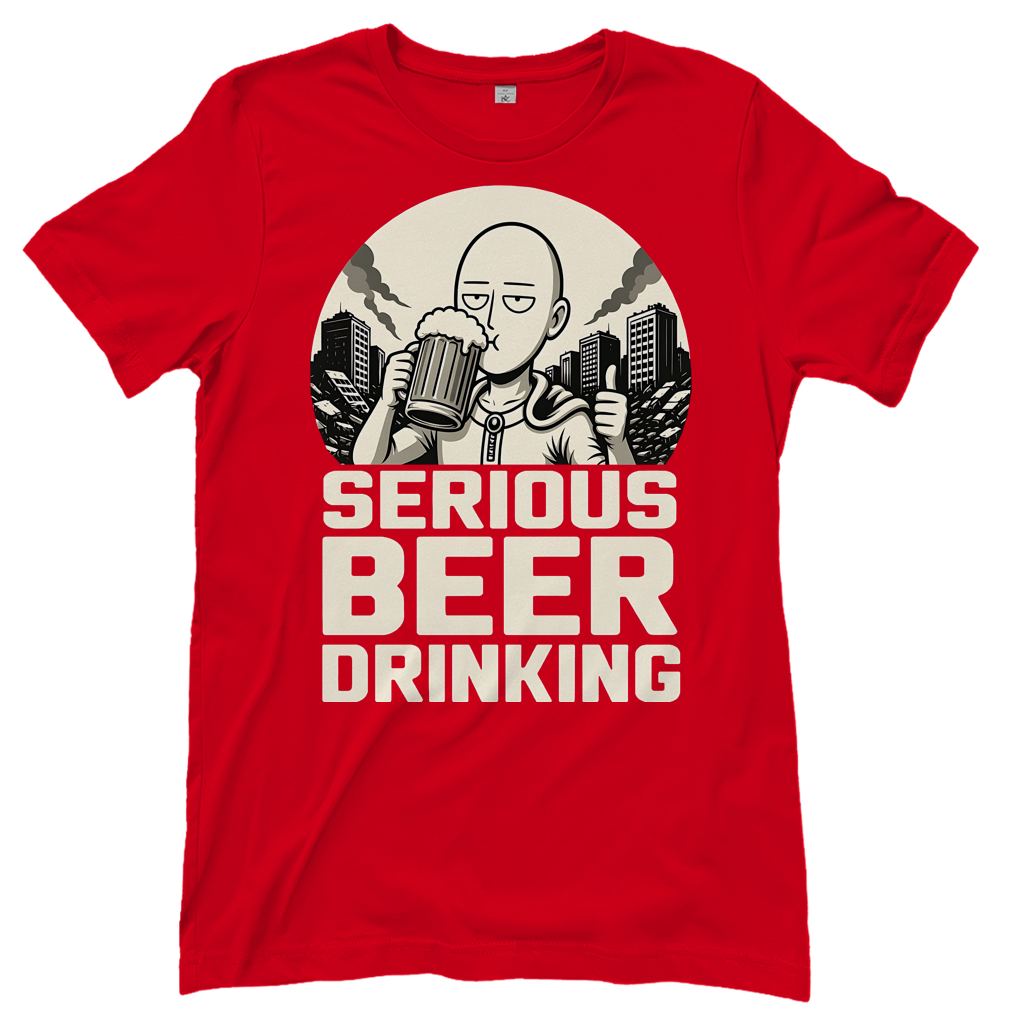 Serious Beer Drinking One Punch Man Saitama Bier - Damen T-Shirt Red