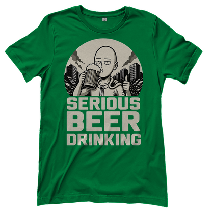 Serious Beer Drinking One Punch Man Saitama Bier - Damen T-Shirt Kelly Green