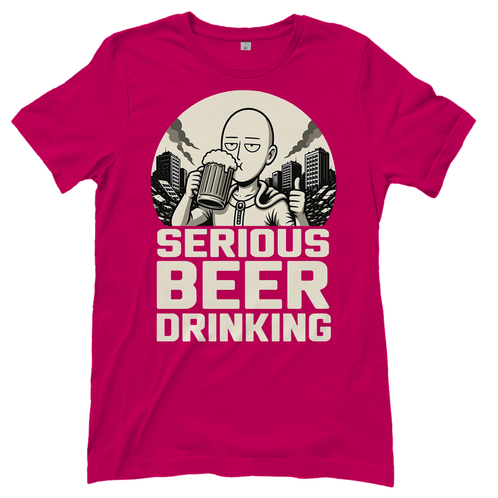 Serious Beer Drinking One Punch Man Saitama Bier - Damen T-Shirt Sorbet