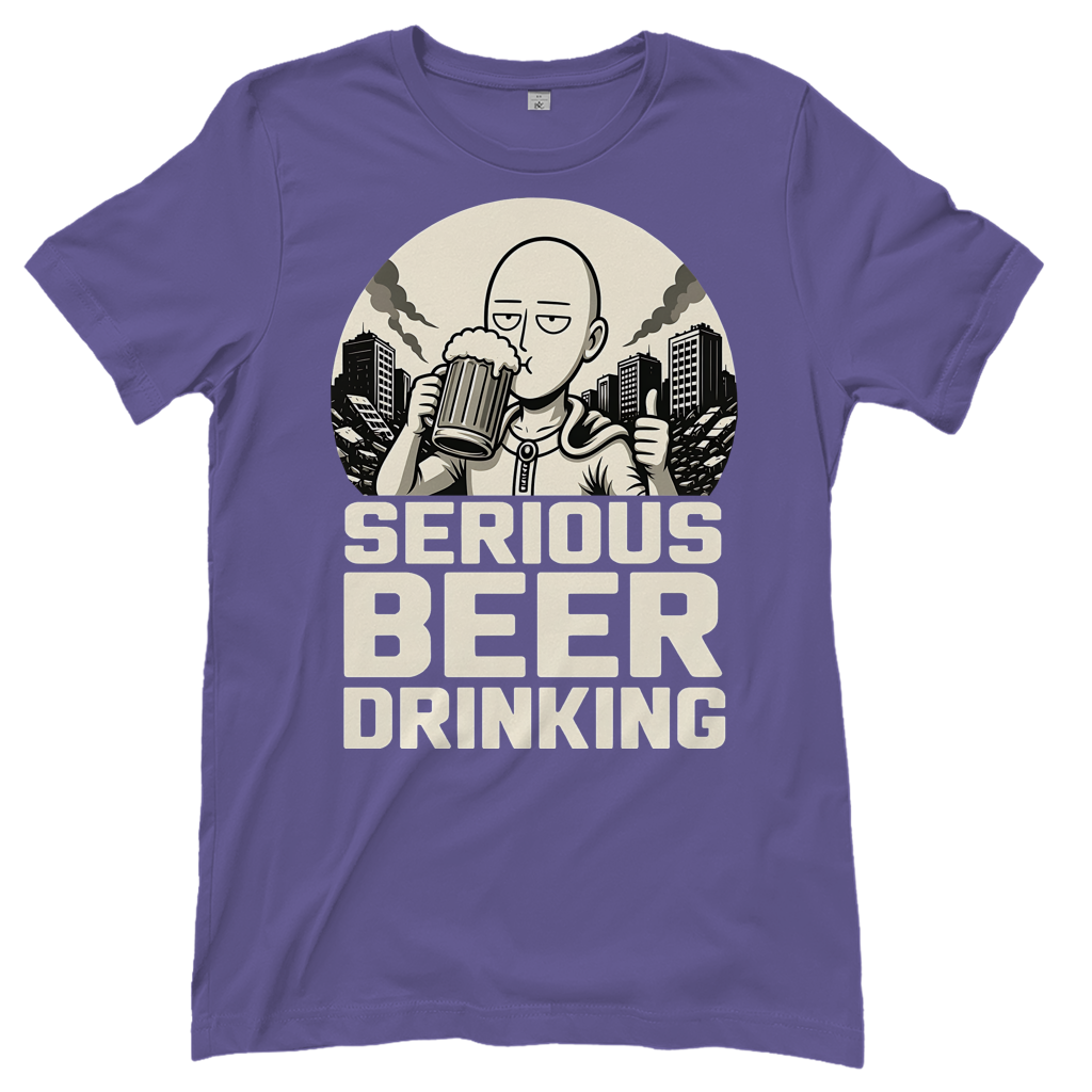 Serious Beer Drinking One Punch Man Saitama Bier - Damen T-Shirt Millennial Lilac