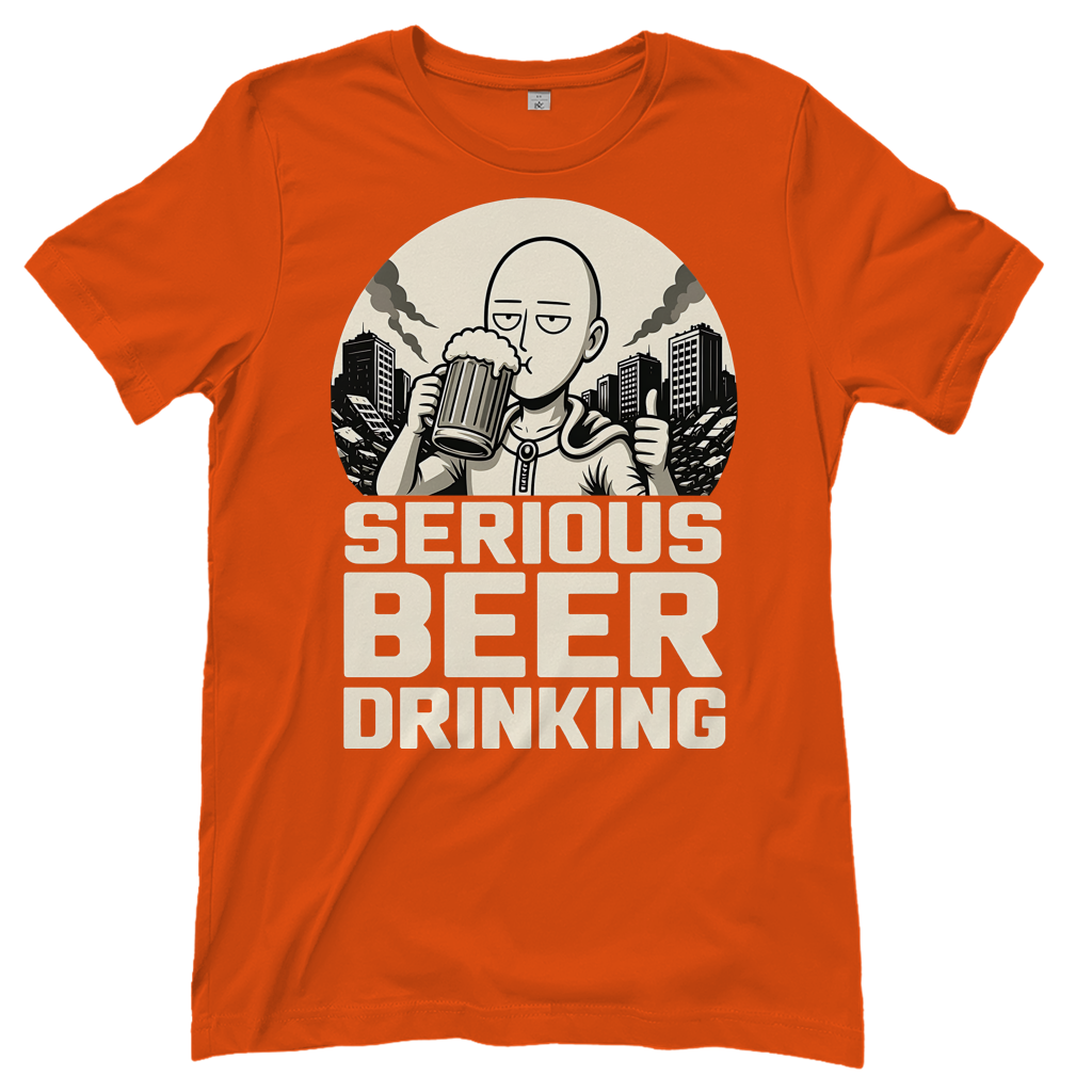 Serious Beer Drinking One Punch Man Saitama Bier - Damen T-Shirt Orange