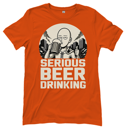 Serious Beer Drinking One Punch Man Saitama Bier - Damen T-Shirt Orange