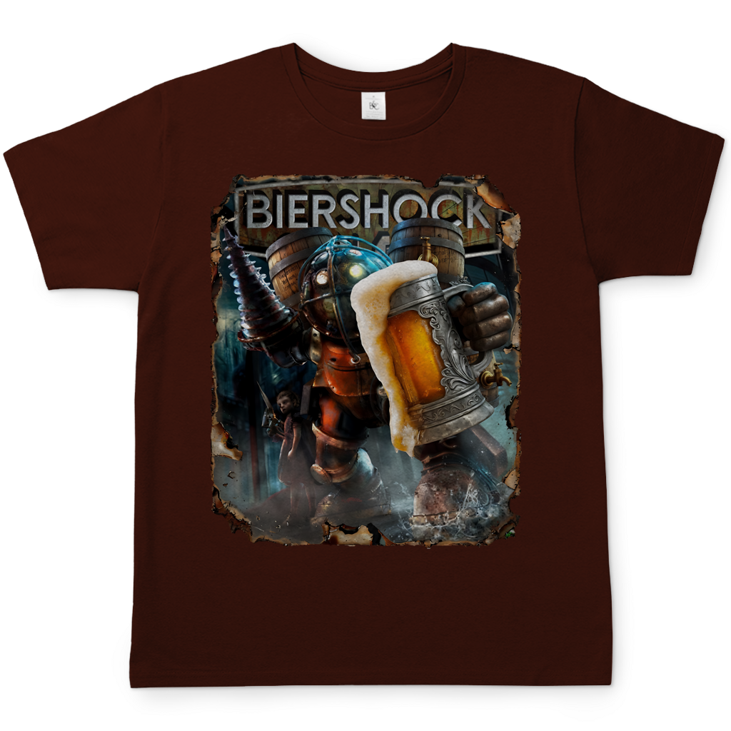 Biershock Bioshock Big Bier Daddy - Herren T-Shirt Brown