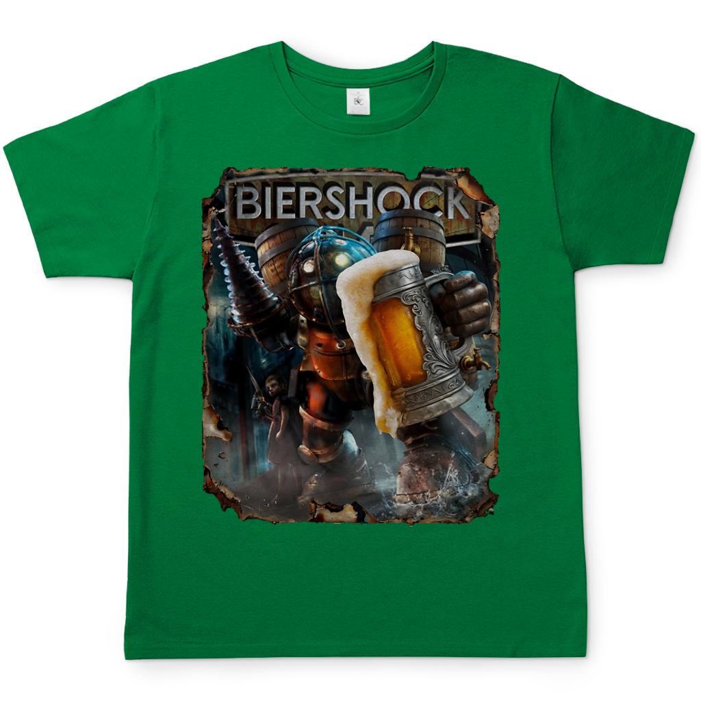 Biershock Bioshock Big Bier Daddy - Herren T-Shirt Kelly Green