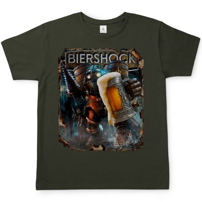 Biershock Bioshock Big Bier Daddy - Herren T-Shirt Urban Khaki