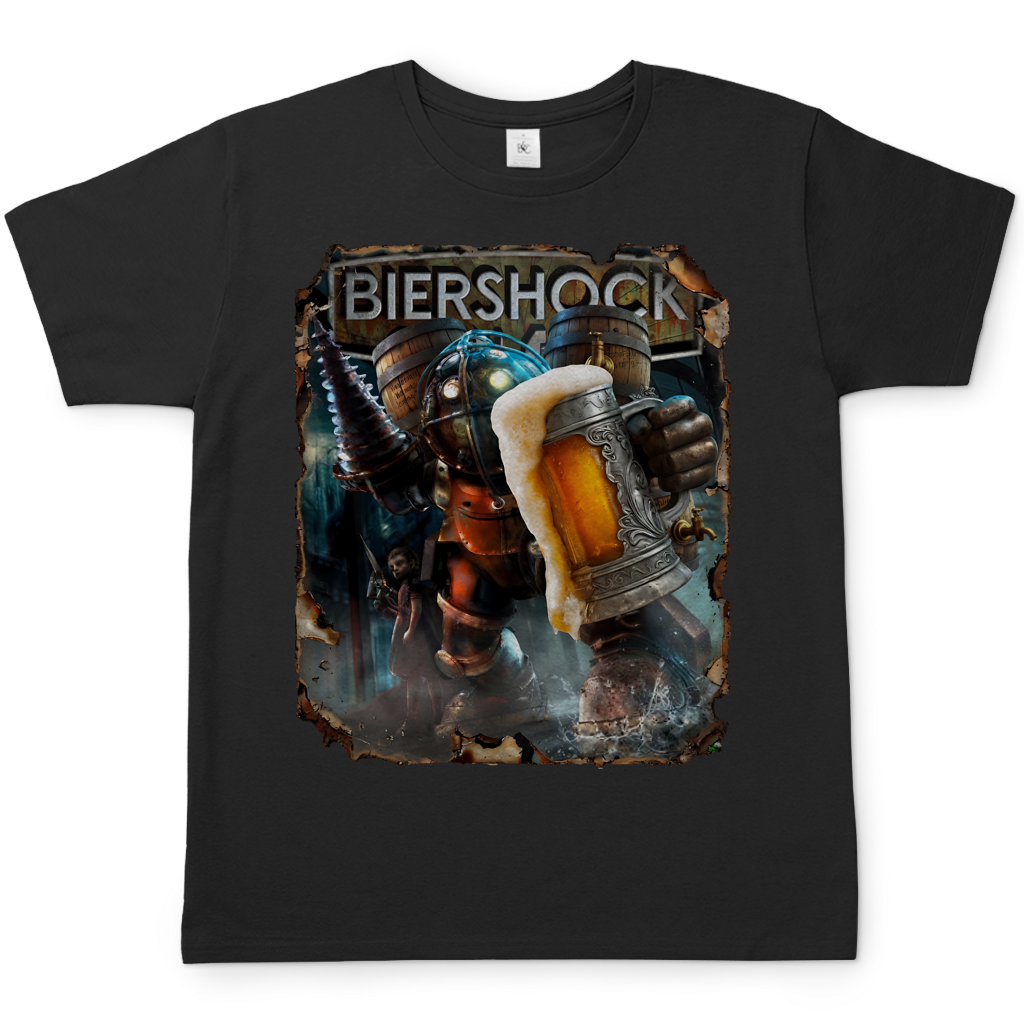 Biershock Bioshock Big Bier Daddy - Herren T-Shirt Black