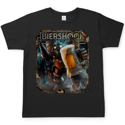 Biershock Bioshock Big Bier Daddy - Herren T-Shirt Black