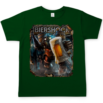 Biershock Bioshock Big Bier Daddy - Herren T-Shirt Bottle Green