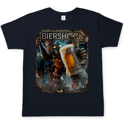 Biershock Bioshock Big Bier Daddy - Herren T-Shirt Navy