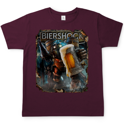 Biershock Bioshock Big Bier Daddy - Herren T-Shirt Burgundy