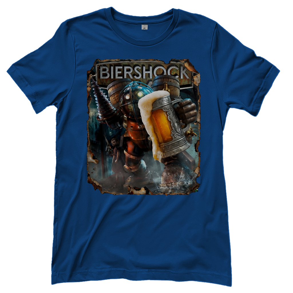 Biershock Bioshock Big Bier Daddy - Damen T-Shirt Royal Blue