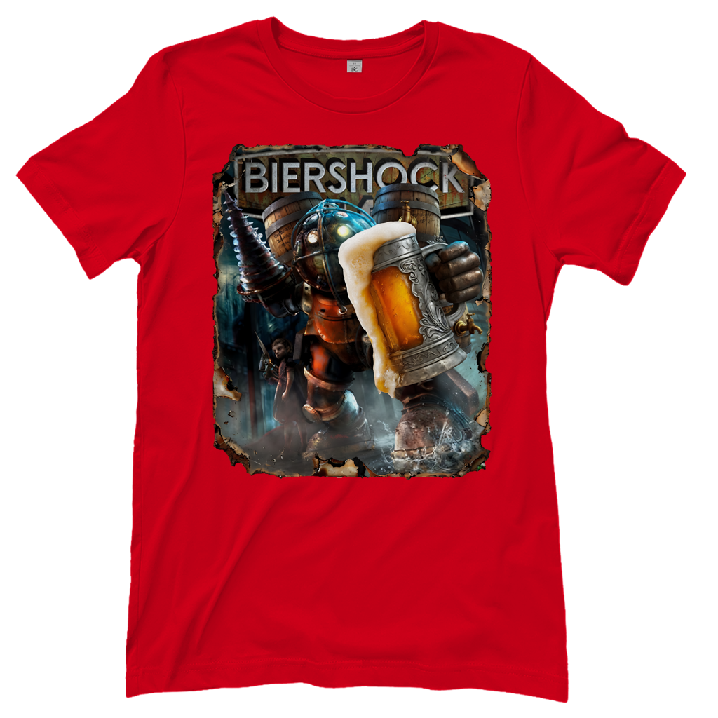 Biershock Bioshock Big Bier Daddy - Damen T-Shirt Red