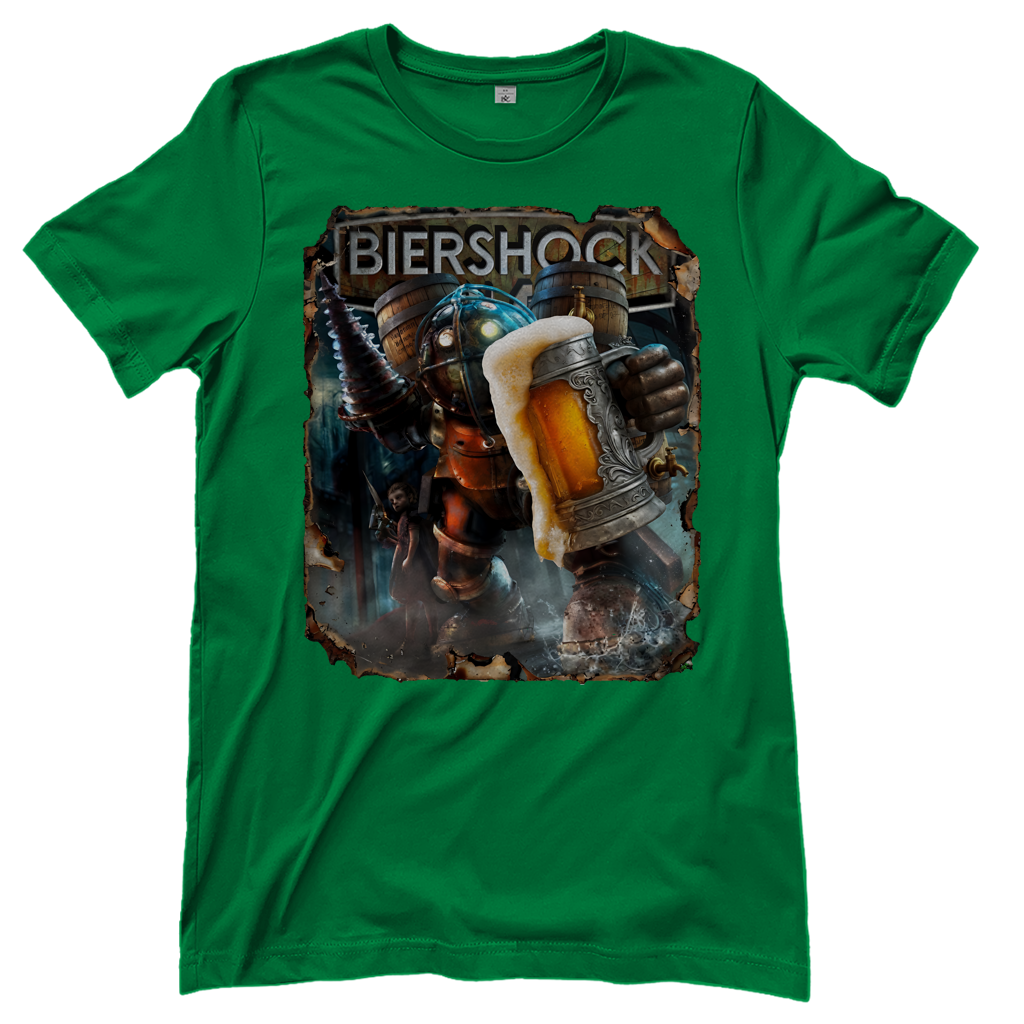 Biershock Bioshock Big Bier Daddy - Damen T-Shirt Kelly Green
