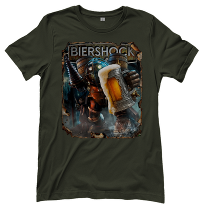 Biershock Bioshock Big Bier Daddy - Damen T-Shirt Urban Khaki
