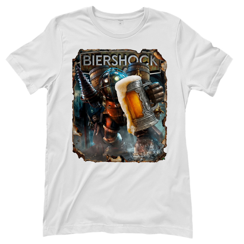 Biershock Bioshock Big Bier Daddy - Damen T-Shirt White