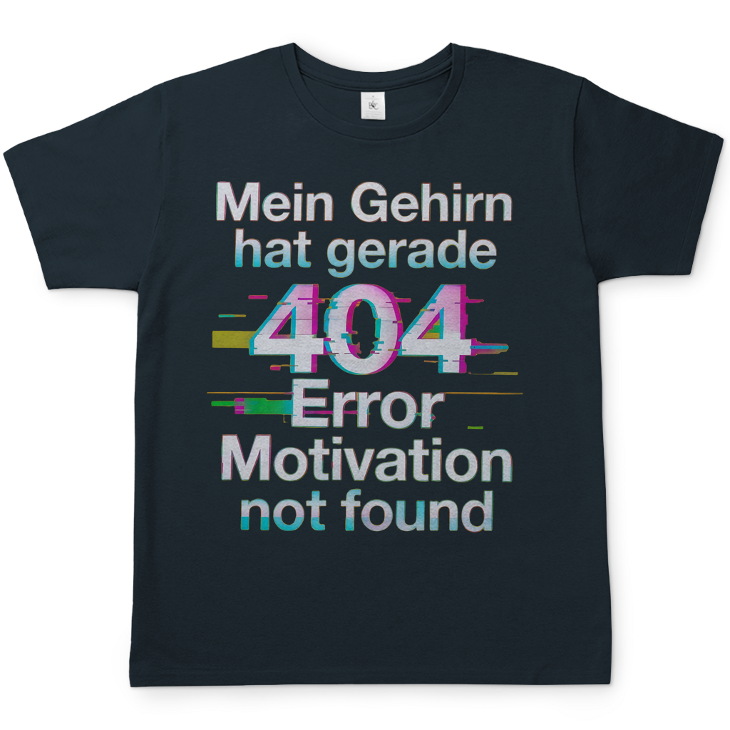 Mein Gehirn hat gerade 404 Error motivation not found - Herren T-Shirt Dark Grey Solid