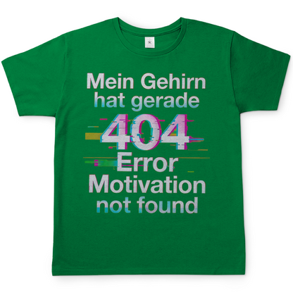 Mein Gehirn hat gerade 404 Error motivation not found - Herren T-Shirt Kelly Green