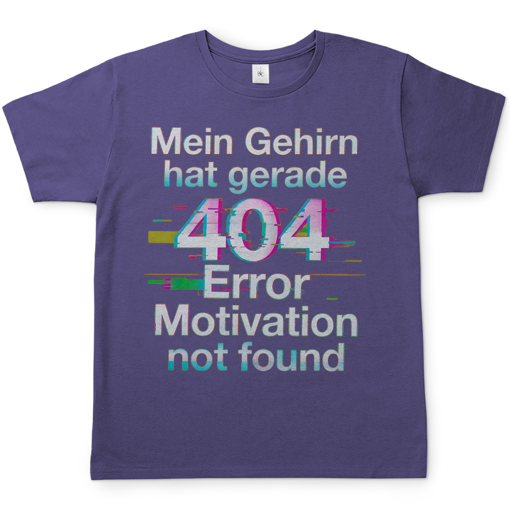 Mein Gehirn hat gerade 404 Error motivation not found - Herren T-Shirt Millennial Lilac