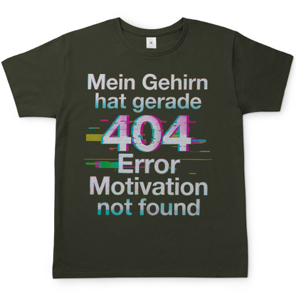 Mein Gehirn hat gerade 404 Error motivation not found - Herren T-Shirt Urban Khaki