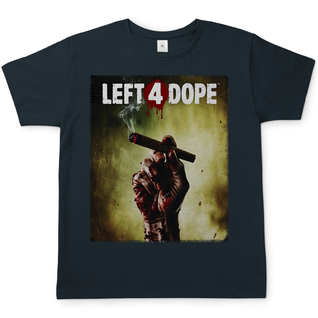 Left 4 Dope Left 4 Dead Zombie Joint Weed - Herren T-Shirt Dark Grey Solid