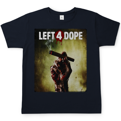 Left 4 Dope Left 4 Dead Zombie Joint Weed - Herren T-Shirt Navy