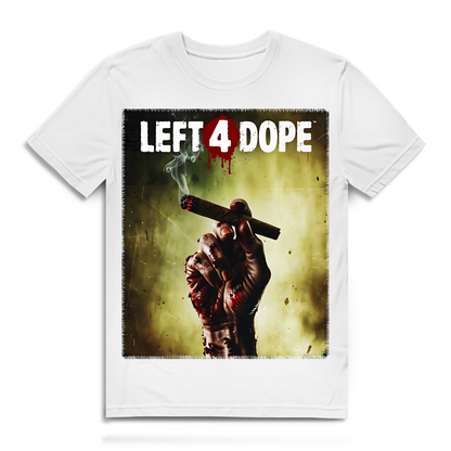 Left 4 Dope Left 4 Dead Zombie Joint Weed - Herren Premium Bio T-Shirt White
