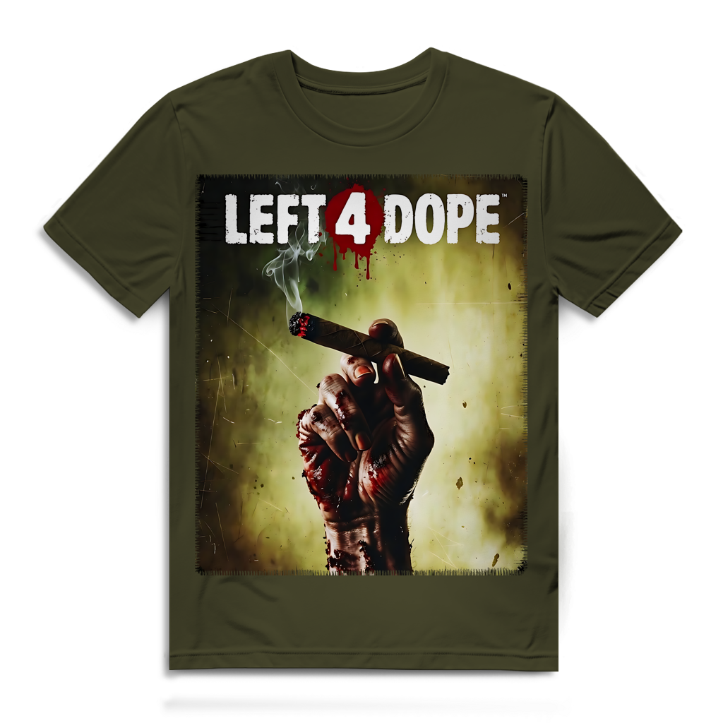 Left 4 Dope Left 4 Dead Zombie Joint Weed - Herren Premium Bio T-Shirt Khaki