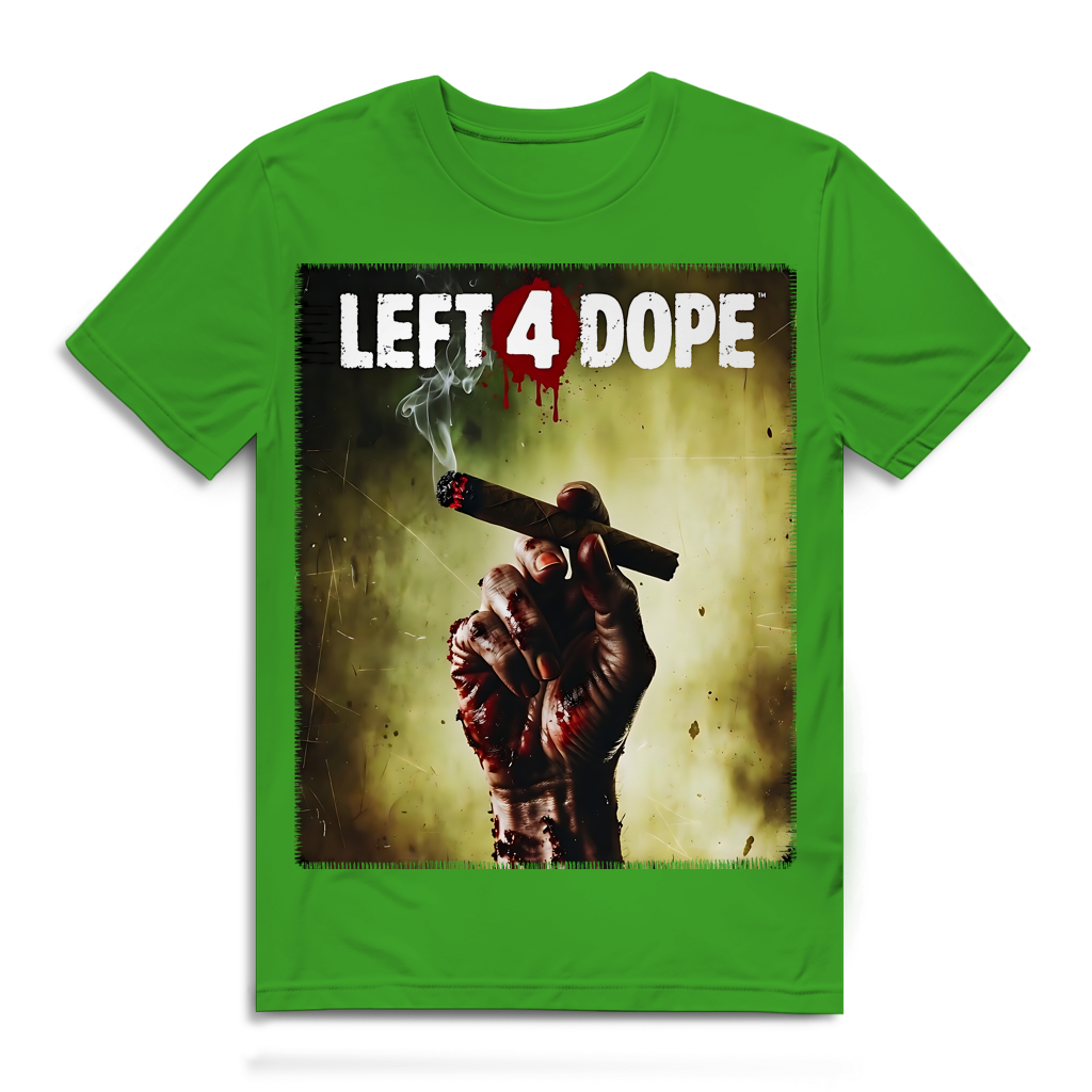 Left 4 Dope Left 4 Dead Zombie Joint Weed - Herren Premium Bio T-Shirt Real Green