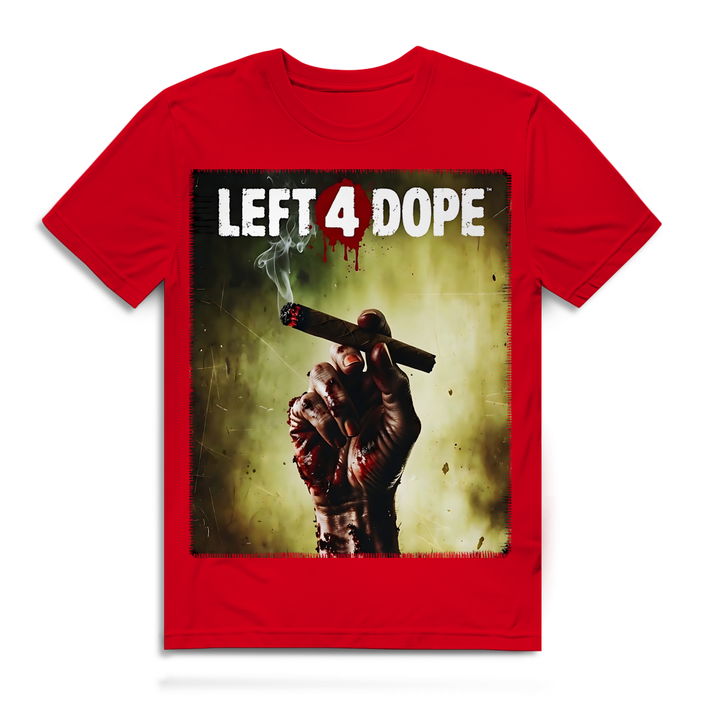 Left 4 Dope Left 4 Dead Zombie Joint Weed - Herren Premium Bio T-Shirt Red