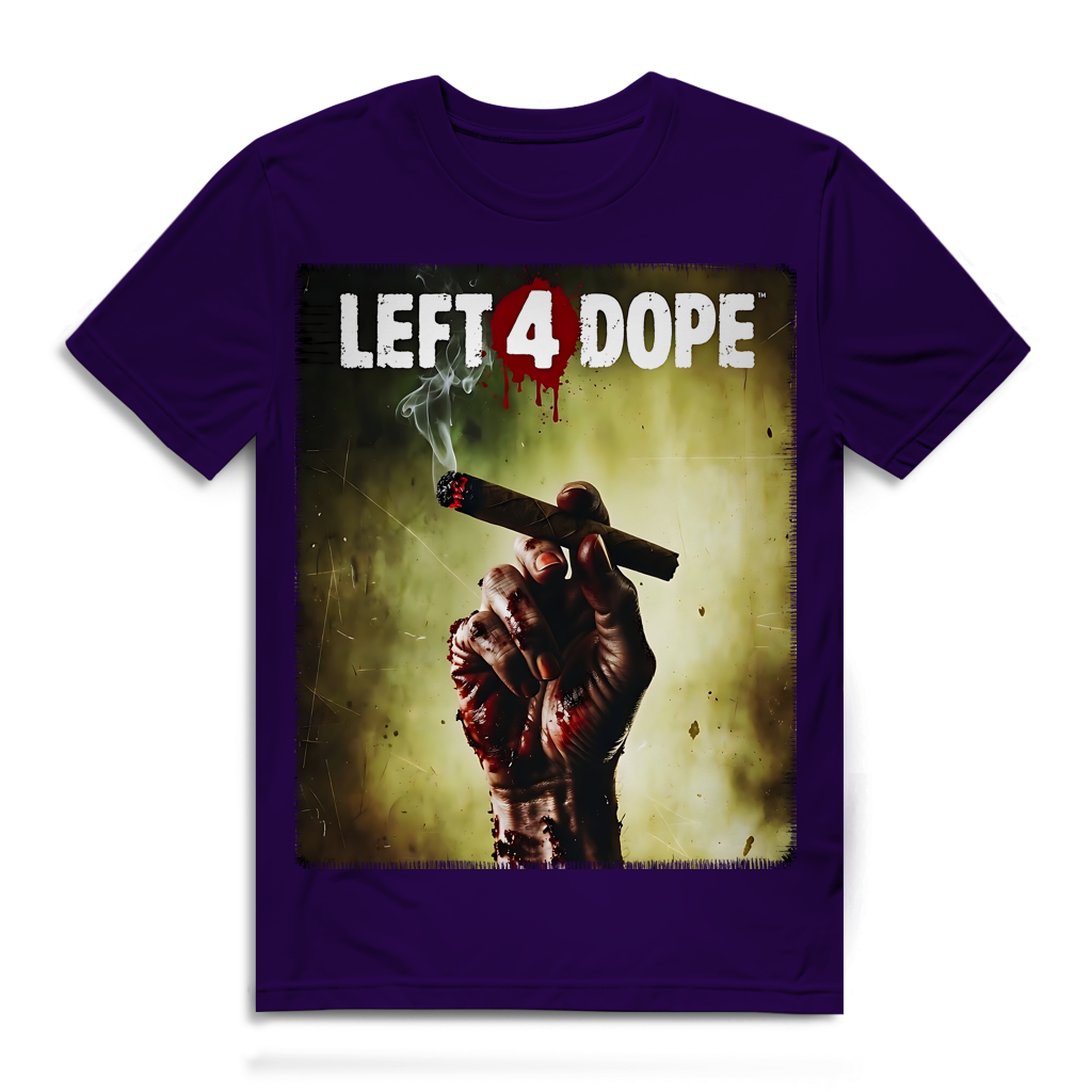 Left 4 Dope Left 4 Dead Zombie Joint Weed - Herren Premium Bio T-Shirt Urban Purple