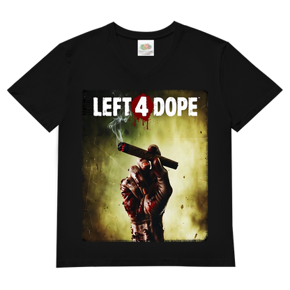 Left 4 Dope Left 4 Dead Zombie Joint Weed - Herren V-Neck T-Shirt Black