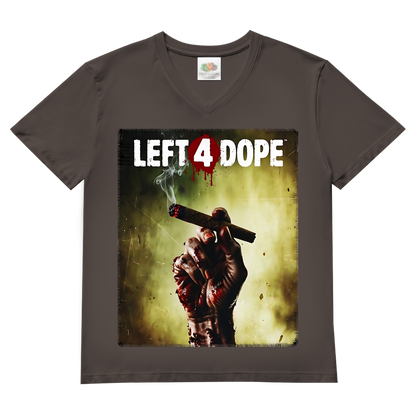 Left 4 Dope Left 4 Dead Zombie Joint Weed - Herren V-Neck T-Shirt Light Graphite Solid