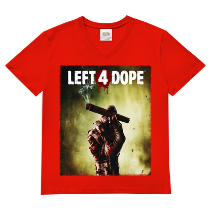 Left 4 Dope Left 4 Dead Zombie Joint Weed - Herren V-Neck T-Shirt Red