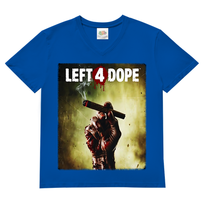 Left 4 Dope Left 4 Dead Zombie Joint Weed - Herren V-Neck T-Shirt Royal Blue