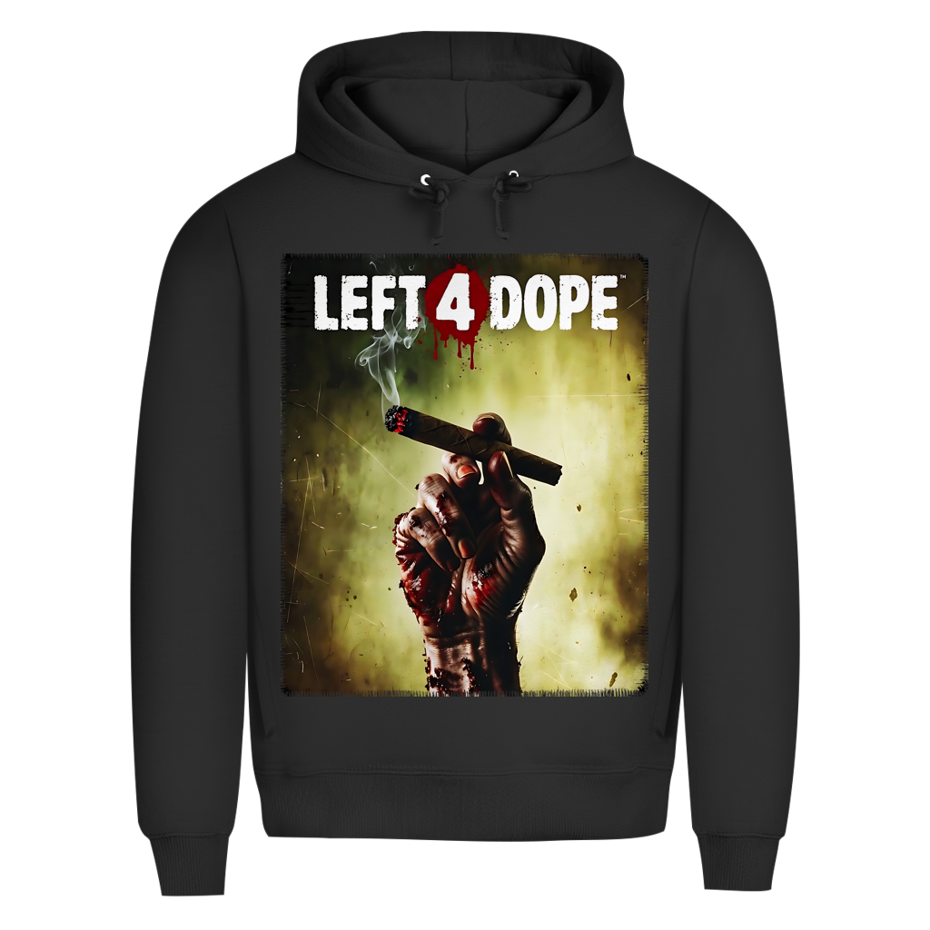 Left 4 Dope Left 4 Dead Zombie Joint Weed - Herren Premium Bio Hoodie Black Pure