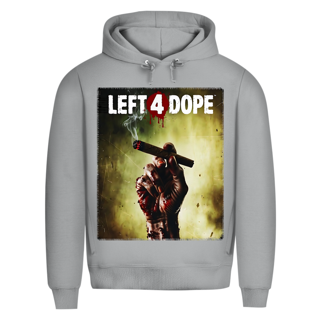 Left 4 Dope Left 4 Dead Zombie Joint Weed - Herren Premium Bio Hoodie Heather Grey