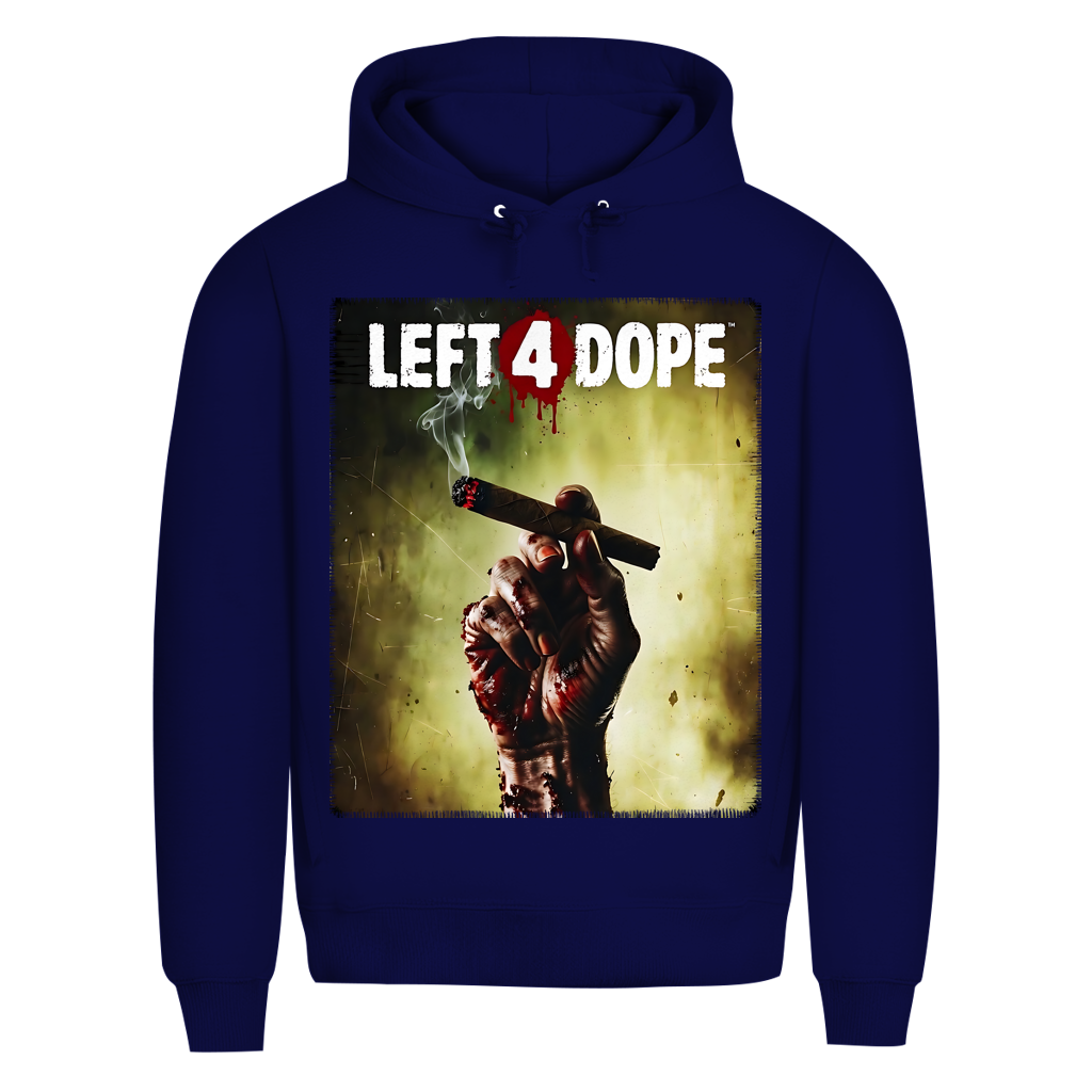 Left 4 Dope Left 4 Dead Zombie Joint Weed - Herren Premium Bio Hoodie Navy Blue