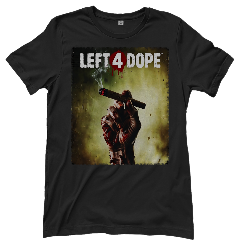 Left 4 Dope Left 4 Dead Zombie Joint Weed - Damen T-Shirt Black