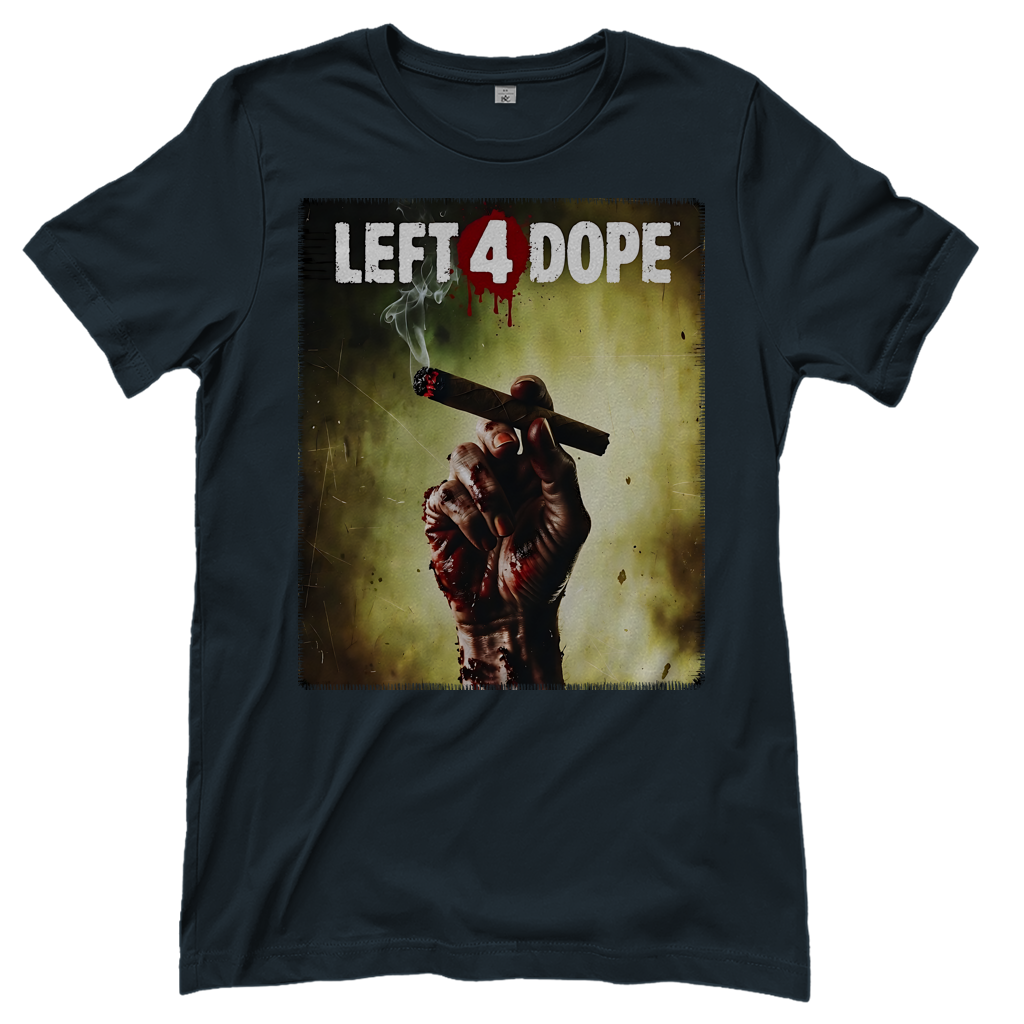 Left 4 Dope Left 4 Dead Zombie Joint Weed - Damen T-Shirt Dark Grey Solid