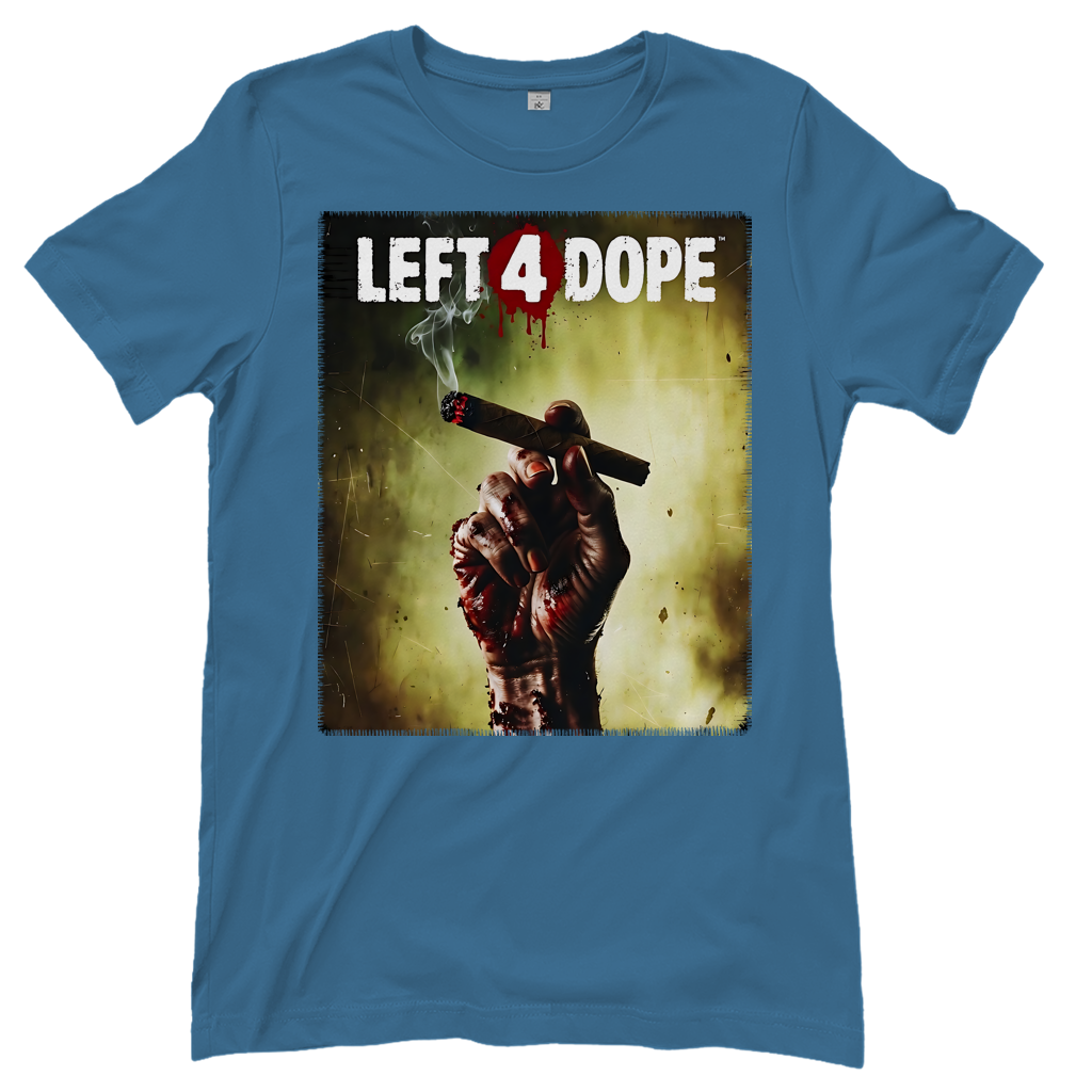 Left 4 Dope Left 4 Dead Zombie Joint Weed - Damen T-Shirt Stone Blue