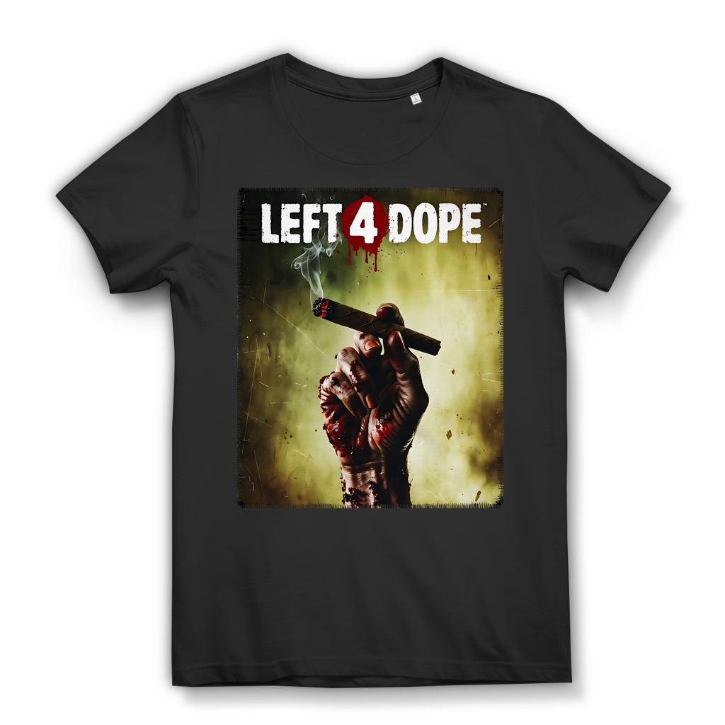 Left 4 Dope Left 4 Dead Zombie Joint Weed - Damen Premium Bio T-Shirt Black