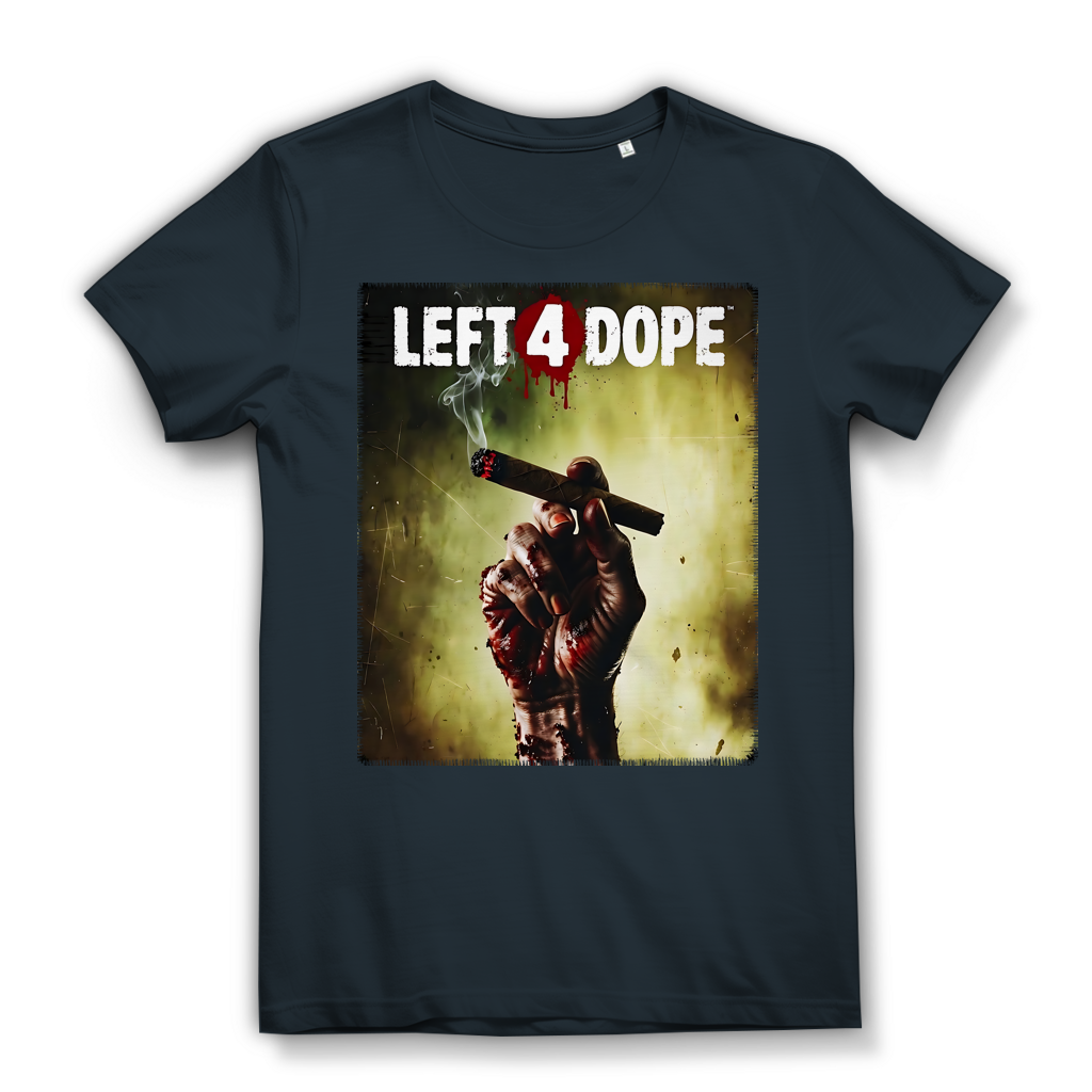 Left 4 Dope Left 4 Dead Zombie Joint Weed - Damen Premium Bio T-Shirt Dark Grey