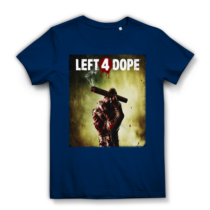 Left 4 Dope Left 4 Dead Zombie Joint Weed - Damen Premium Bio T-Shirt Navy