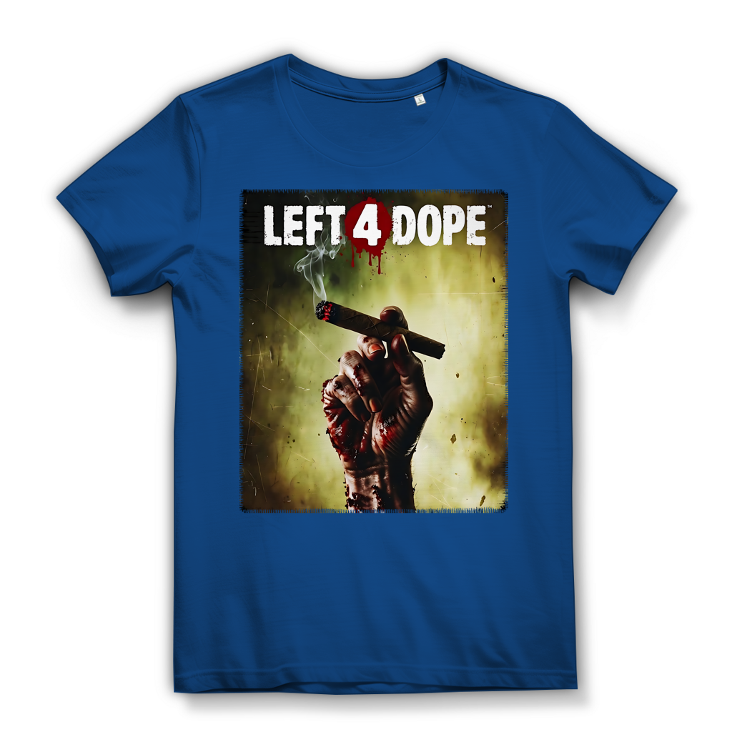 Left 4 Dope Left 4 Dead Zombie Joint Weed - Damen Premium Bio T-Shirt Royal Blue