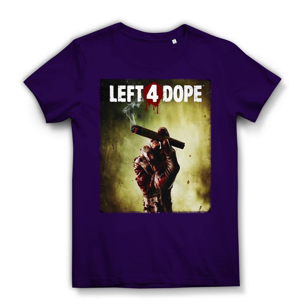 Left 4 Dope Left 4 Dead Zombie Joint Weed - Damen Premium Bio T-Shirt Urban Purple