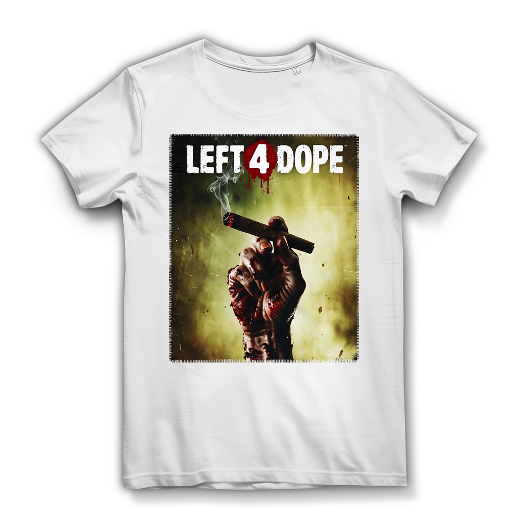 Left 4 Dope Left 4 Dead Zombie Joint Weed - Damen Premium Bio T-Shirt White